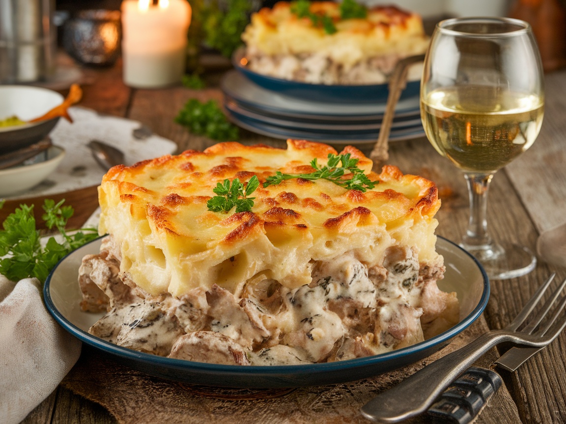 Decadent-Truffle-Chicken-and-Potato-Gratin-Recipe