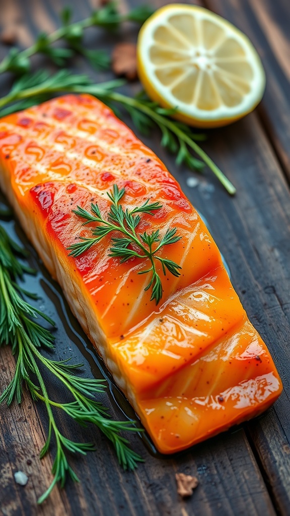Oven-Baked Salmon Fillets with Fresh Dill
