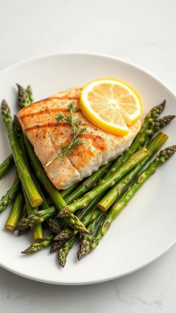 Diabetes-Friendly Meals Baked Salmon with Asparagus