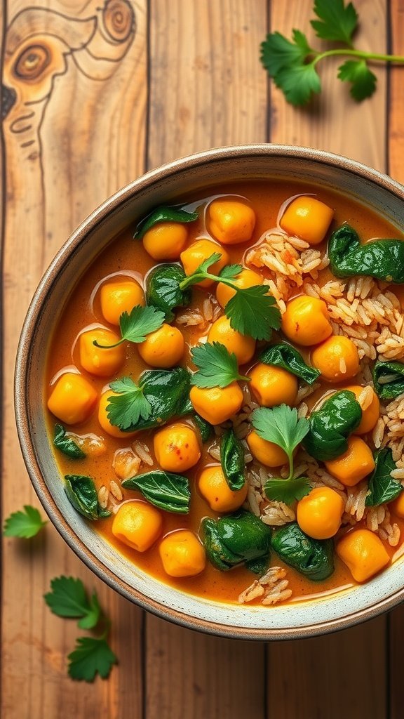 Diabetes-Friendly Meals Chickpea and Spinach Curry